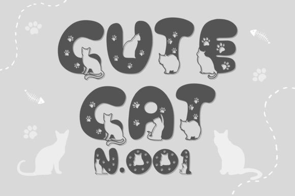 Cute Cat N.001: A Friendly Font for Creative Projects