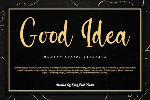 Good Idea: A Playful Script Font for Modern Brands