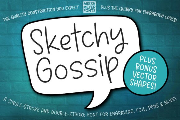 Sketchy Gossip: Your Friendly Handwriting Font for Creative Projects