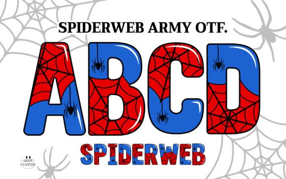 Spiderweb Army: A Font with Gothic Elegance