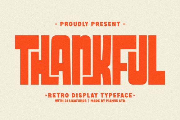 Thankful: A Retro Display Typeface for Seasonal Branding